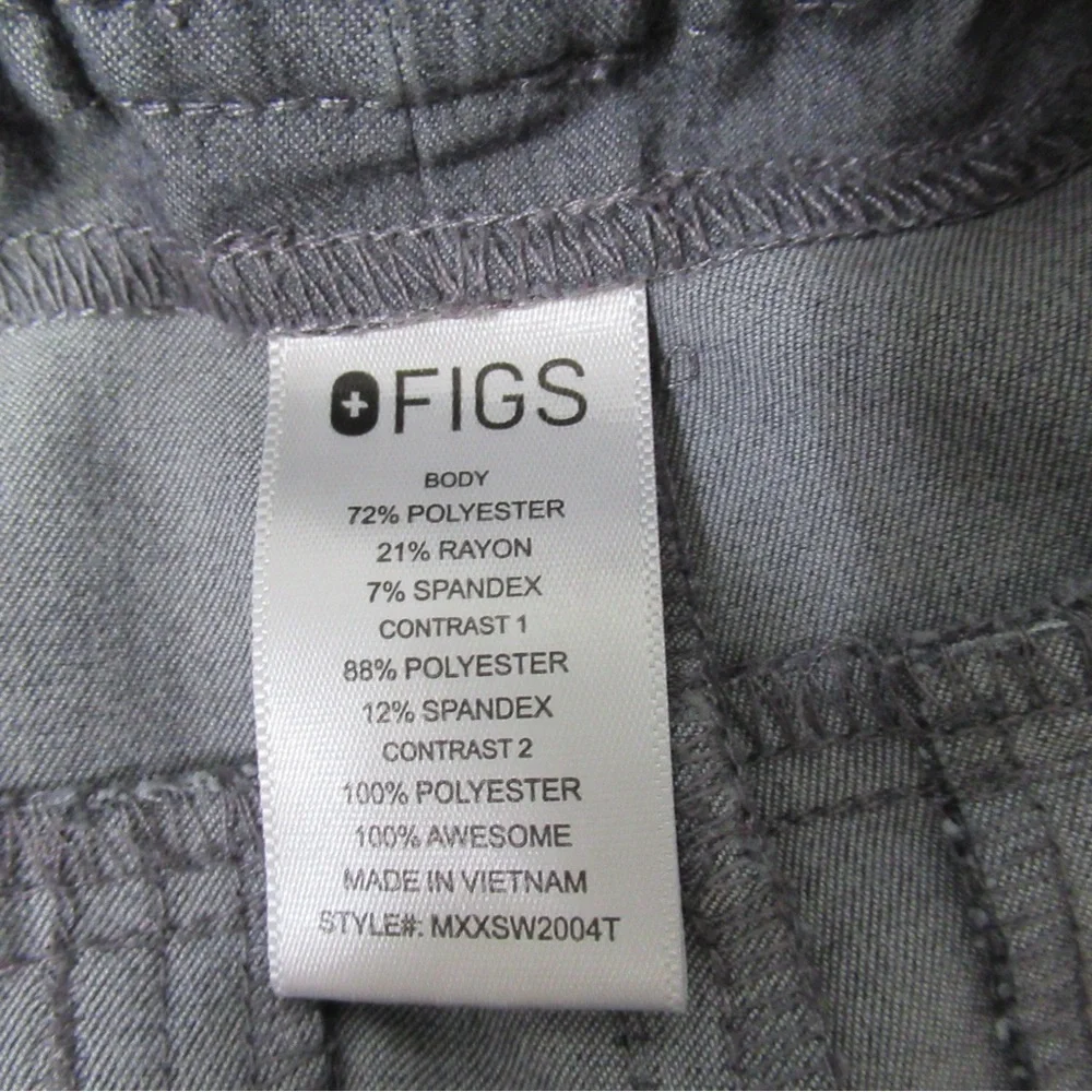 Figs Technical Collection Gray Tansen Jogger Scrub Pants Men’s Size Medium Tall